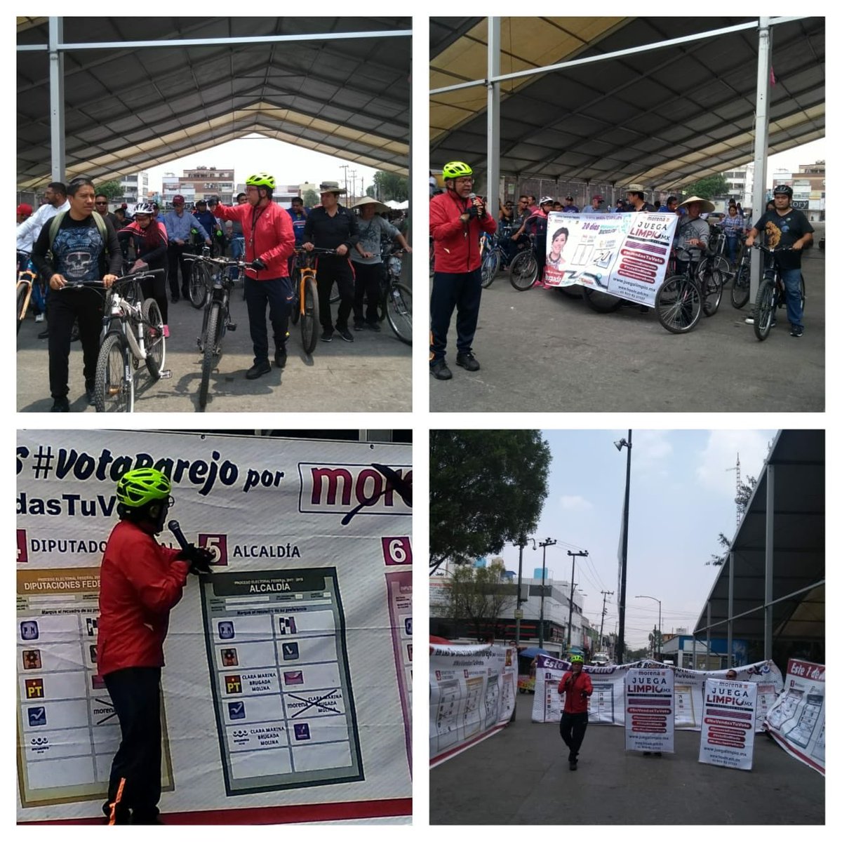 faustocarbajal's tweet photo. El #Camarón @AlfredoHRaigosa realizó su 3a #Rodada por el #VotoInformado 6 de 6 boletas por #Morena o #PT o #PES En #Iztapalapa nos sumamos a esta gran iniciativa y vamos con @ClaraBrugadaM y @Claudiashein Sumate a #Rodar! 20 días @morenaestatalDF @esthela_damian @lopezobrador_ https://t.co/vKv69ExEGK