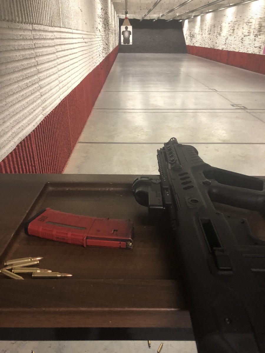 CoopDaddy907's tweet photo. Absolute blast shooting the I.W.A Tavor @88tactical. Thanks @Kirkers29 for hooking me up. Needed a Bloody Mary to make me feel better about my shooting skills #foundersclub #2A https://t.co/1eKYJ7yGYX