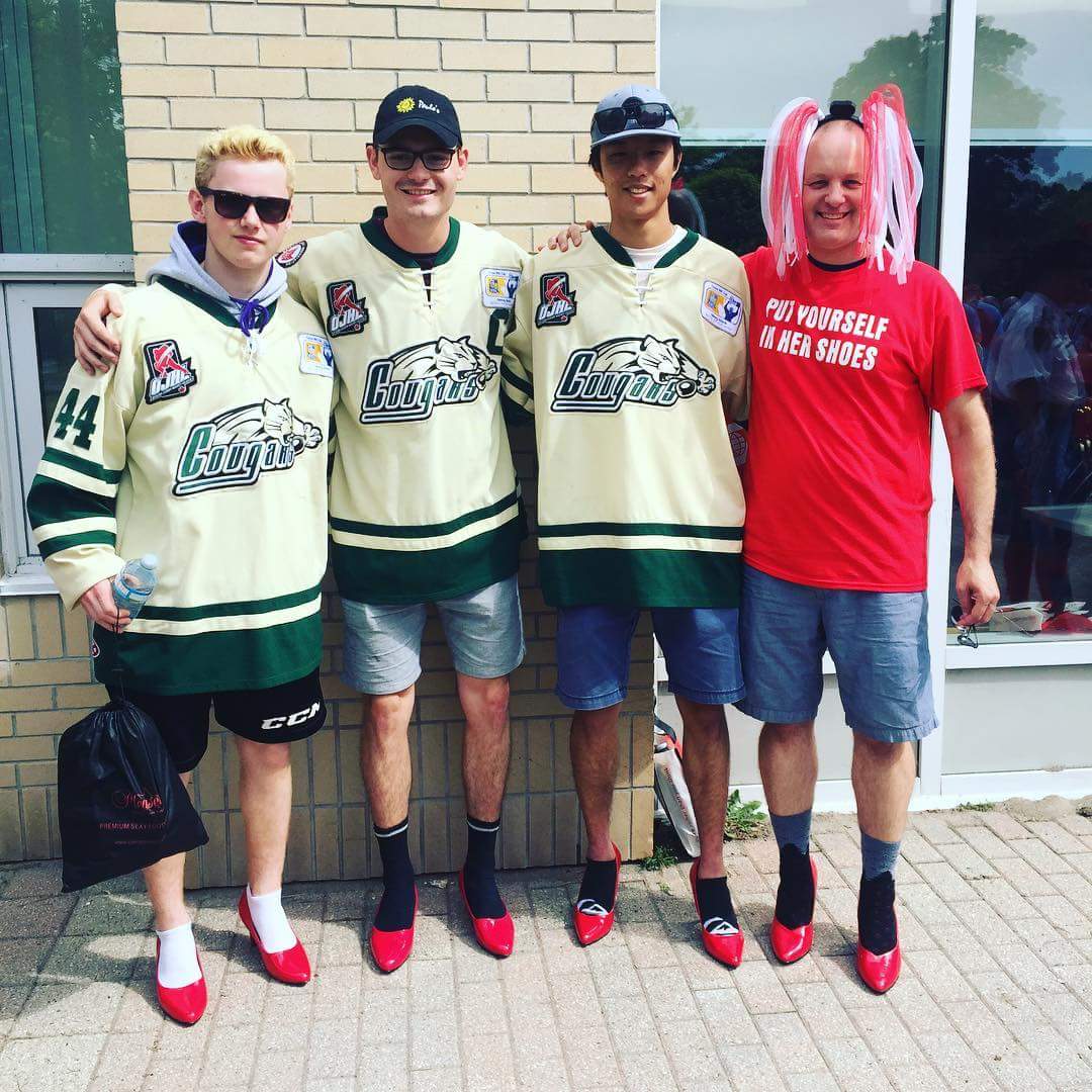 Thank you @CornerstoneFVPC for hosting us today! We had a great time at the Walk a Mile in Her Shoes event #Cobourg