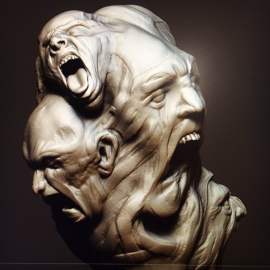 PeterCooperArt's tweet photo. "The Purge" 
#sculpture #drawing  #nosymmetry #anatomy #petercooperart #petercooper #zbrush #digital #art https://t.co/5Rvz77wZO9