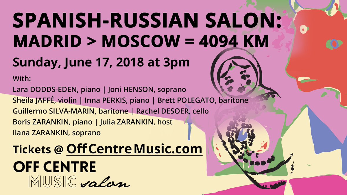 Concert next Sunday, June 17, 2018 at 3pm, SPANISH-RUSSIAN SALON: MADRID > MOSCOW = 4094 KM - offcentremusic.com/?event=spanish… at @trinitystpauls