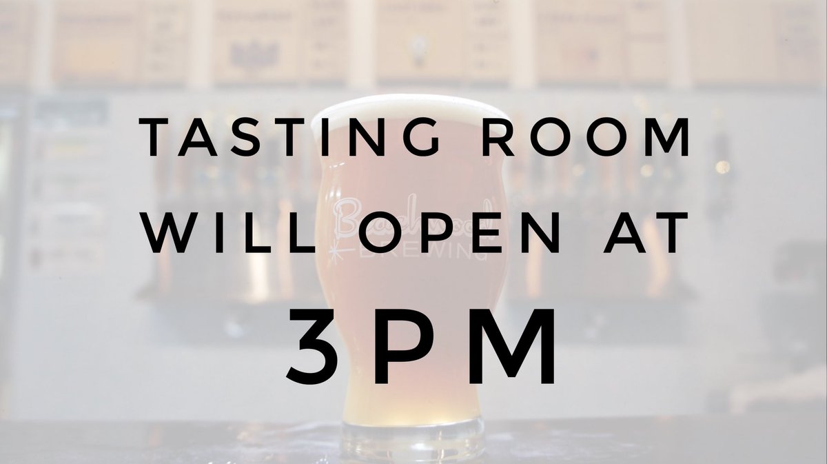 Hey everyone, we’ve got a slight plumbing issue over at the tasting room. It’ll be open today at 3pm! Sorry guys! Go grab some lunch and come back to see us then! 🍻 #BeachwoodBrewing #SorryForTheDelay #ComeBackLater #Saturday