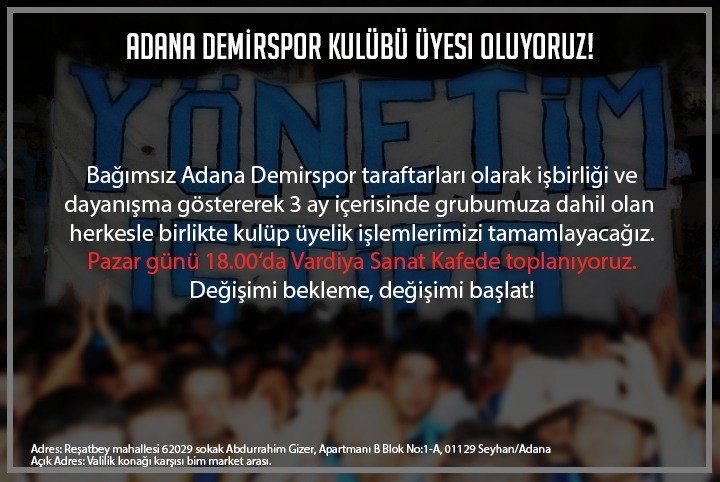 _Bolge6's tweet photo. Unutma Adana Demirspor'un sana ihtiyacı var!
#AdanaDemirspor #DemirYürekler 
Takip ➡ @DemirYurekler_ https://t.co/8iVJaJ2TSo