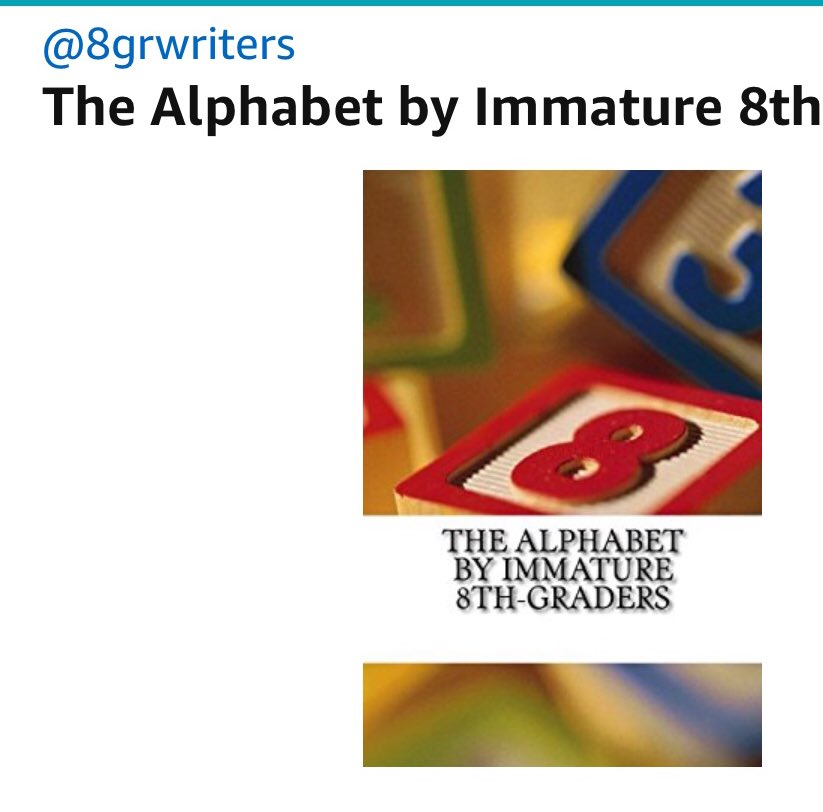 8grwriters's tweet photo. Yeah us! 8th graders publishing books again. All royalties go to our student council. Search @8grwriters at Amazon! Kindle versions coming soon! @PattonHawks https://t.co/vD8lyfTgJl