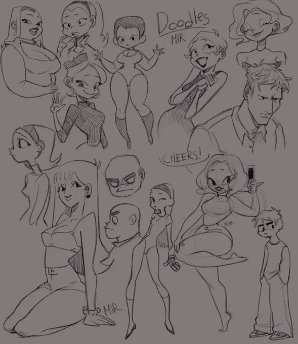 Made some doodles with a new stlye im workin on hi hi 