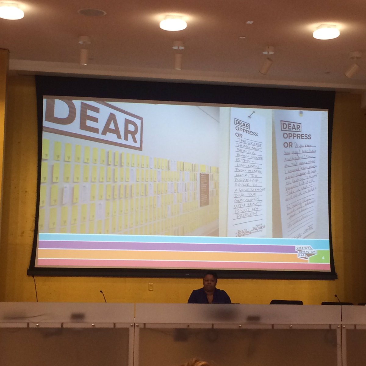 diverse_schools's tweet photo. Closing keynote by the amazing @acarrolldesign from the @CreativeRxlab, telling us how to more effectively design for diversity, inclusion, equity. #acdreverb #ndc50 #communitydesign https://t.co/rGhcjoFWnB
