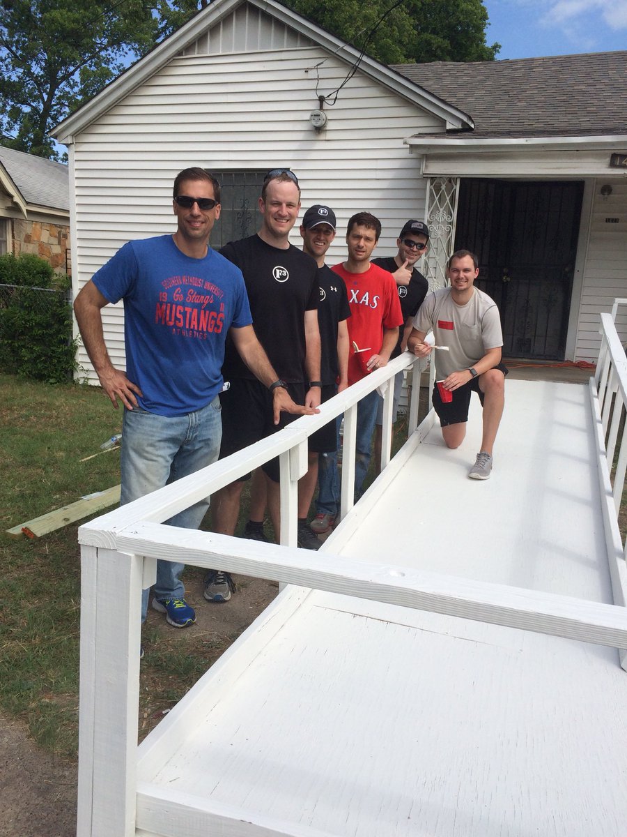 f3_dallas's tweet photo. #WasNow pictures of a wheelchair ramp that we painted this morning at our first #ThirdF event with @2ndsaturdayorg. #redeemdallas #f3counts https://t.co/HoXT63kv4A