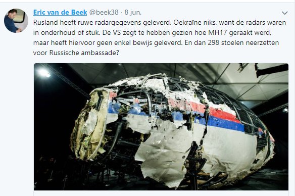 MH17 Poetin vriend Erik van de Beek <a href="/beek38/">Eric van de Beek 🇳🇱</a> vraagt om bewijzen van zijn leugens. Deze Tweet bevat er al DRIE