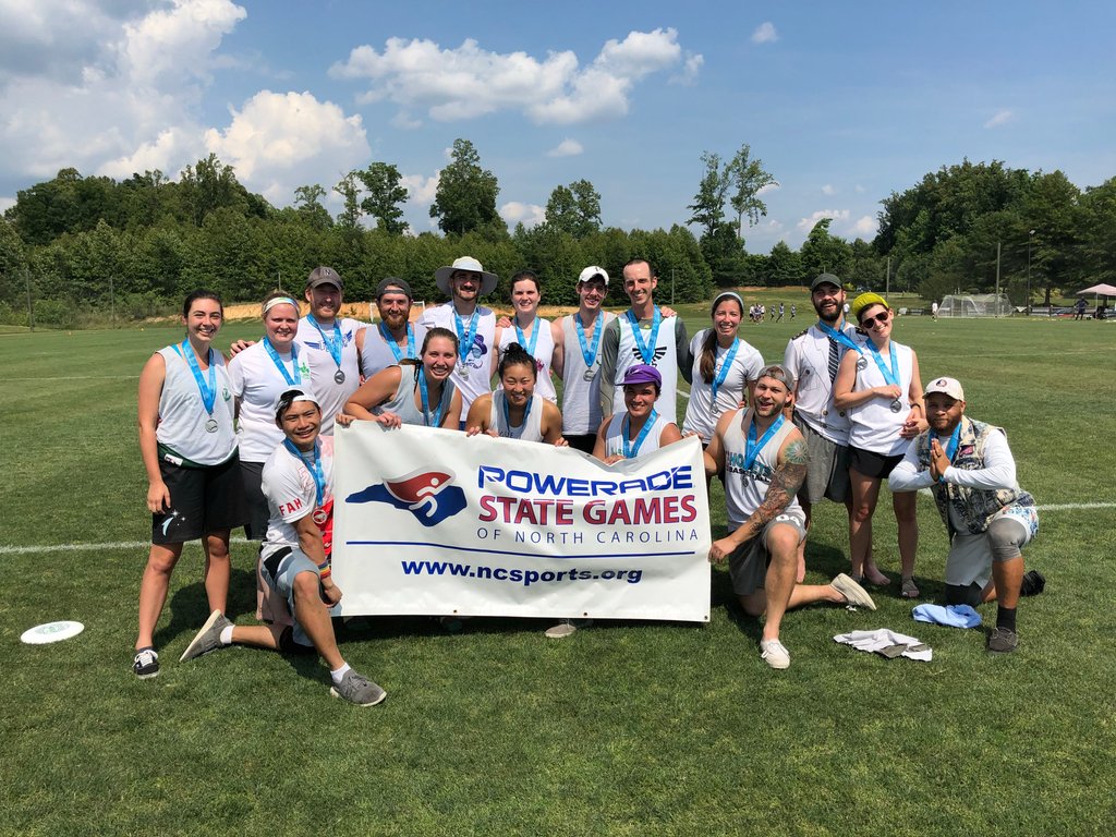 StateGamesNC's tweet photo. Congrats to the Ultimate Medal Winners! NC Galaxy (Gold), Hugboat (Silver) and Rampage (Bronze)! #poweradestategames #ncultimate https://t.co/0KbvdUuljv