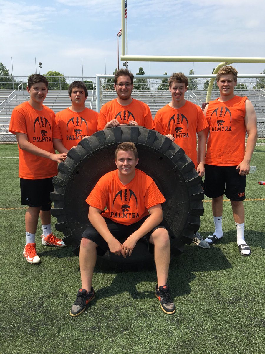 PalmyraFootball's tweet photo. Great day competing at the Roadgraders Linemen Challenge. Way to represent!!  Special s/o to @CoachHahnMCFB as this year’s event raised $3500 for charity.  #com18 #payitforward #4ColesKids https://t.co/yF5xtAD2tD