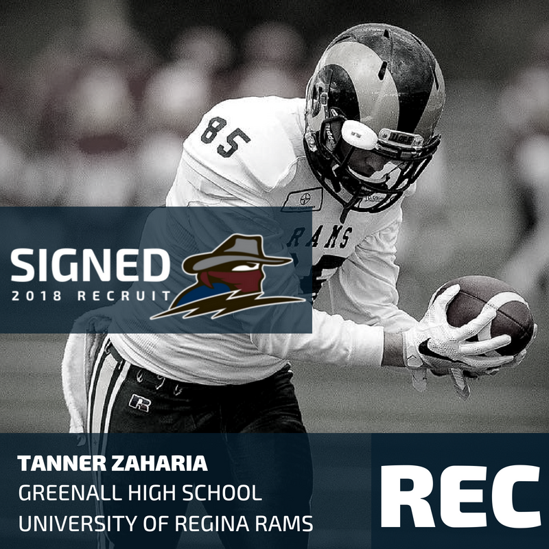 reginathunder's tweet photo. SIGNED - Tanner Zaharia, Receive: We are excited to land another talented local receiver. Tanner is sure handed, solid route runner and a big body that is physical at the catch point https://t.co/kxovdULqeL