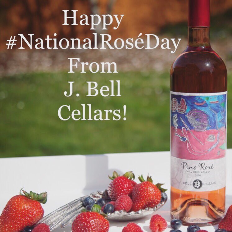 jbellcellars's tweet photo. Happy #NationalRoséDay from #JBellCellars ! We’re celebrating with our Pino Rosé of course. Come by either of our tasting rooms to have a glass with us! 
#roséallday #yeswayrosé #pinkwine #pinotnoir #yakimavalley
#wawine #washingtonwine #winery #zillah #yakima #woodinville  #Rosé https://t.co/sc5deBbVWh