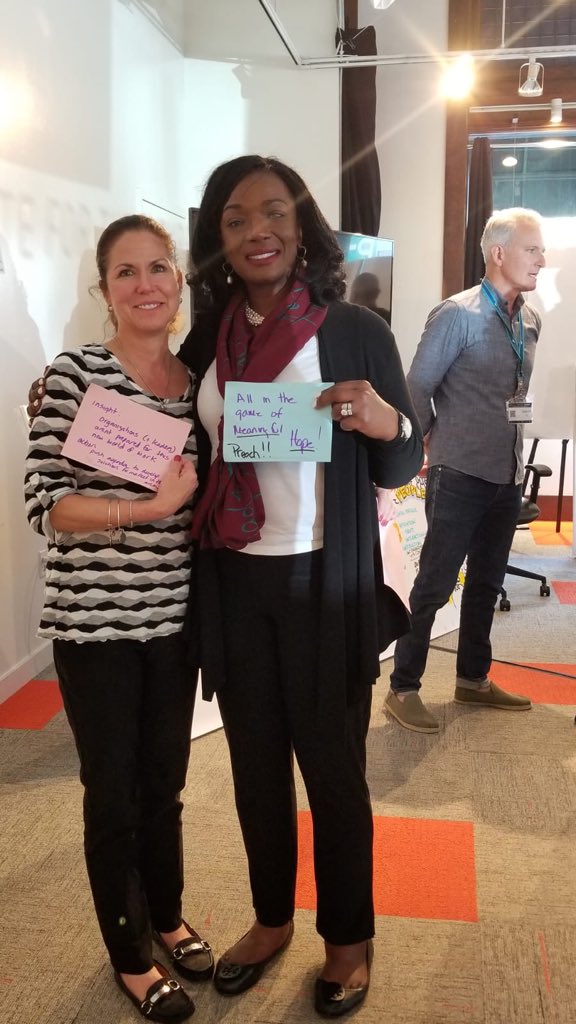 CindyRKent's tweet photo. ‘A bond is born’ with the amazing, inspiring, brilliant, fun, powerful, humble @angiemesser. Women connecting & discussing how we will shape the future! #FutureMakers2018 @iftf @CCLdotORG https://t.co/YNxaj2QWhQ