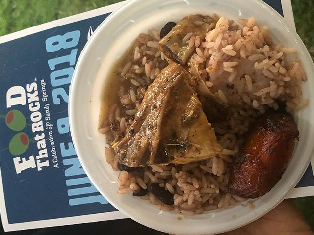 DiningOutAtl's tweet photo. One of my favorite dishes at @foodthatrocksatl had to be @chefrobsupscalelounge Jerk Chicken with rice and peas and plantains 👌#diningoutatl #diningoutpassbook #foodie #foodthatrocks https://t.co/VKgYNcLWJ4 https://t.co/wZj10udaKH