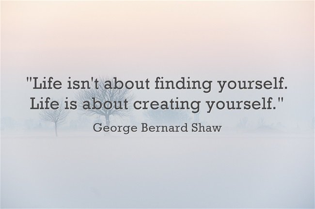 One_Founder's tweet photo. "Life isn't about finding yourself. Life is about creating yourself." - George Bernard Shaw #Inspirational #Journey #FoundersOnly https://t.co/kyLUxVBpjM