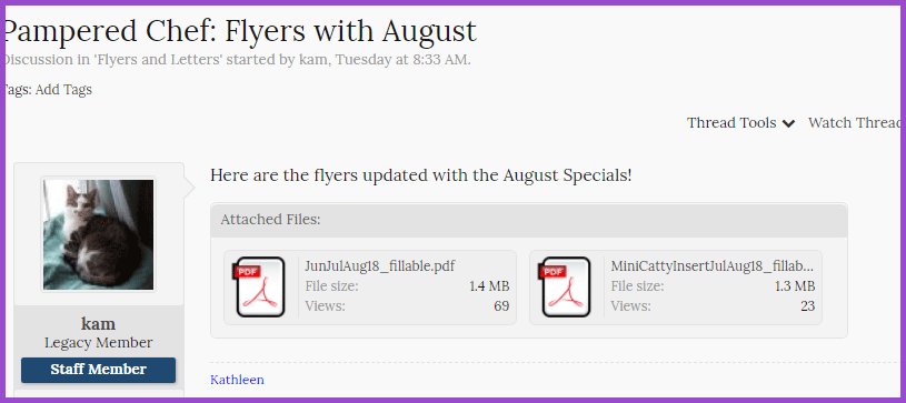ChefSuccess's tweet image. #PamperedChef August flyers are here to download! chefsuccess.com/threads/flyers…