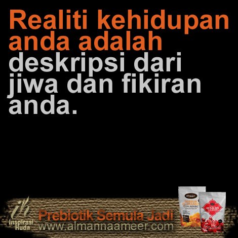 HudaBiz's tweet photo. Realiti kehidupan anda adalah deskripsi dari jiwa dan fikiran anda. #inspirasihuda #motivation #inspirational #almannaameer #alsalwaameer https://t.co/jeHDhlnAuq