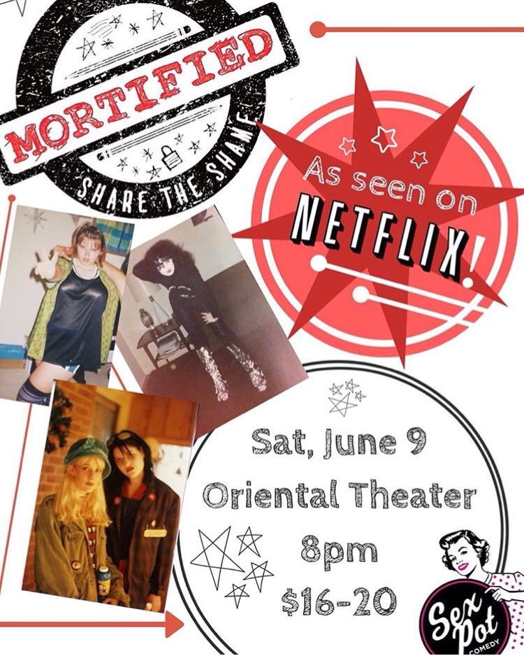 sexpotcomedy's tweet photo. Limited $20 DOOR tickets TONIGHT left for @Mortified at @theorientalthea! Get there and give @tyrel1l a hug about HAM HAM! It’ll all make sense when you get there! #denver #mortified #getmortified #hamster https://t.co/CUb2Si9uwc