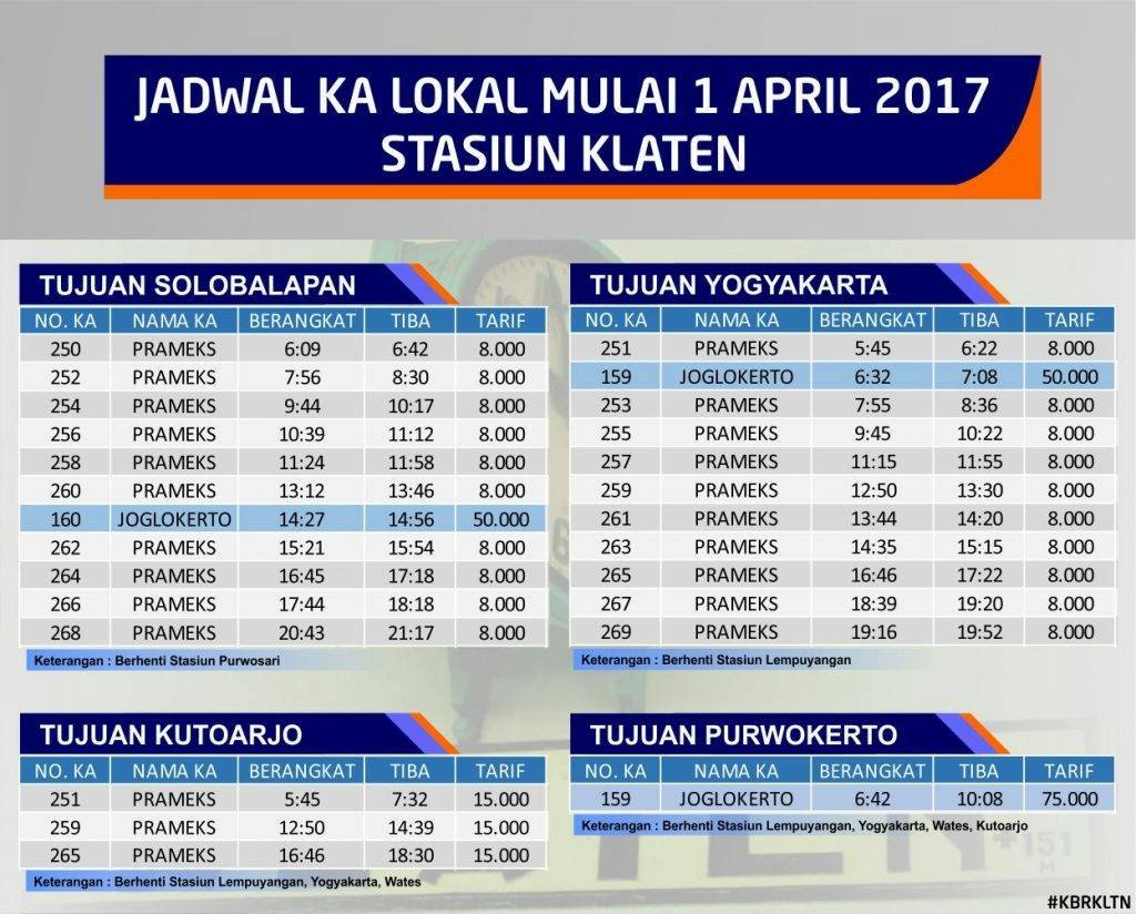 The Shine Of Java Na Twitteru Jadwal Prameks Dari Stasiun Klaten Tiket Bisa Dipesan Mulai H 7 Layanan Pemesanan 09 00 16 00