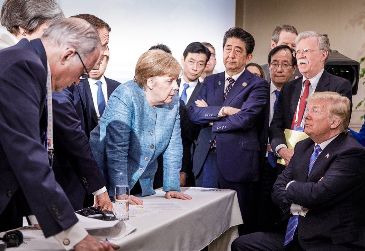 REAL_HiggsBoson's tweet photo. The G7 declares that Donald Trump is a disgrace to German DNA and they will use CRISPR to erase that DNA from the human genome!
#CrimeaIsObamasFault
#CanadaBurnedDownWhitehouse
#WhenWasWarOf1812
#DNAFail
#NoBiglyIQ https://t.co/7KKFHE1dEp