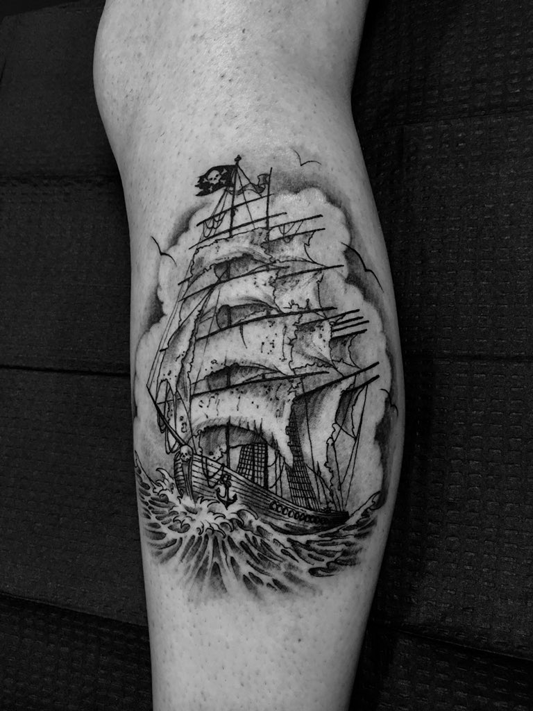 199 Traditional Ship Tattoos To Help Win Against The Storm