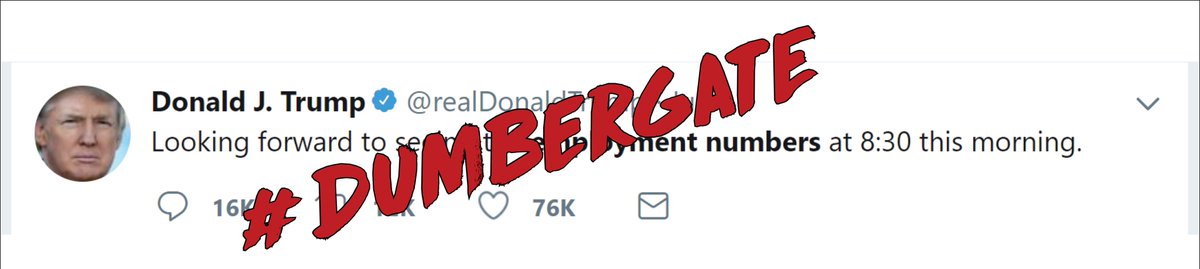 AliAdair22's tweet photo. #DumberGate
💡Trump gave some financiers an hour heads up on the unemployment numbers! https://t.co/9L3Syql5ZX