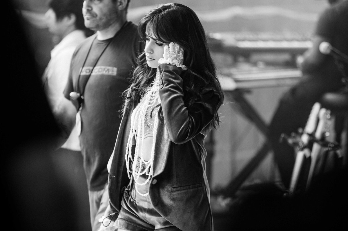 Camila_Cabello's tweet photo. today we played in 2 stadiums in a day !!! taking the opportunity to say that cause you just never know where life will take you 😂 thank you so much @capitalofficial #capitalsummertimeball and all of you guys there 💜 gonna pass out now, love you 📸 @JosiahVanDien https://t.co/gycUWMQpYe