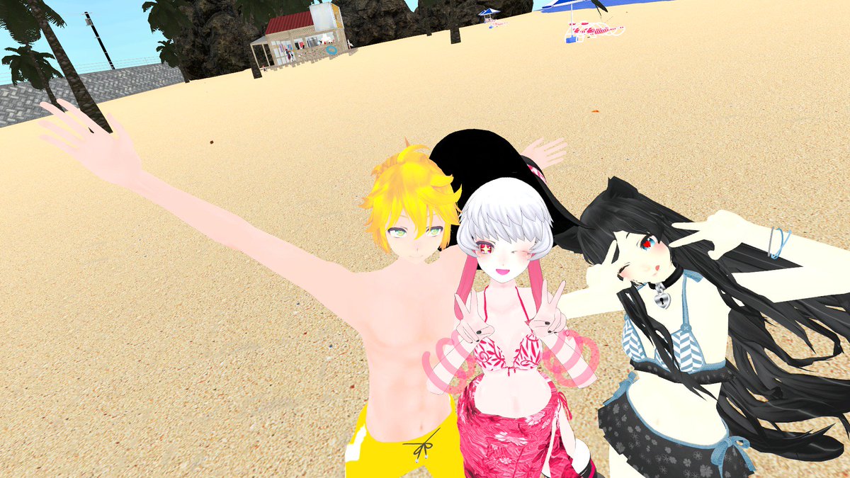 We had a beach party last night in VRChat! 