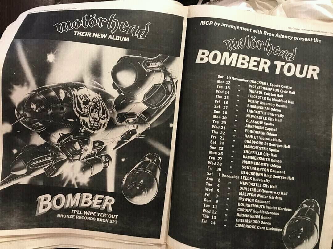 rollo_es's tweet photo. Bomber tour.   1979 #Motorhead  @myMotorhead #rock #HardRock https://t.co/qbqwfGzejB