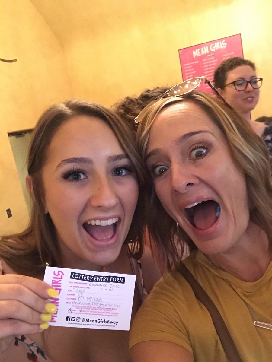 ann70ate's tweet photo. We won the lottery!!! @MeanGirlsBway #MeanGirlsBway https://t.co/XqvjnCzT1O