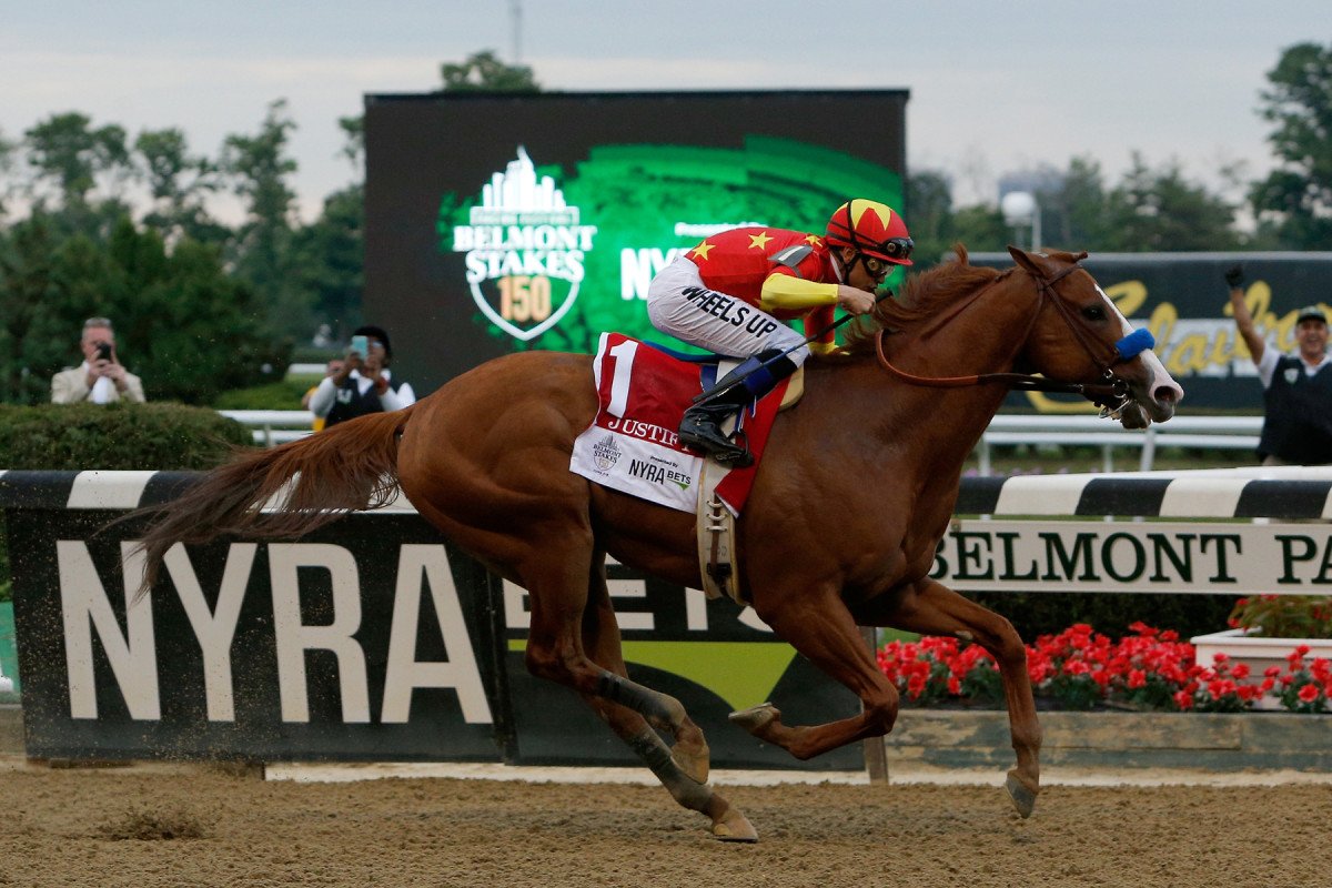 nypost's tweet image. Justify completes Triple Crown with Belmont triumph nyp.st/2y0lnLU