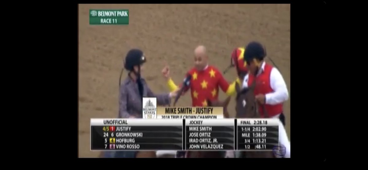 pnf_tb's tweet photo. Number 13!!!!!!! Congratulations Mike Smith  and @WinStarFarm for the @BelmontStakes and #TripleCrown https://t.co/l4Pqwg673p
