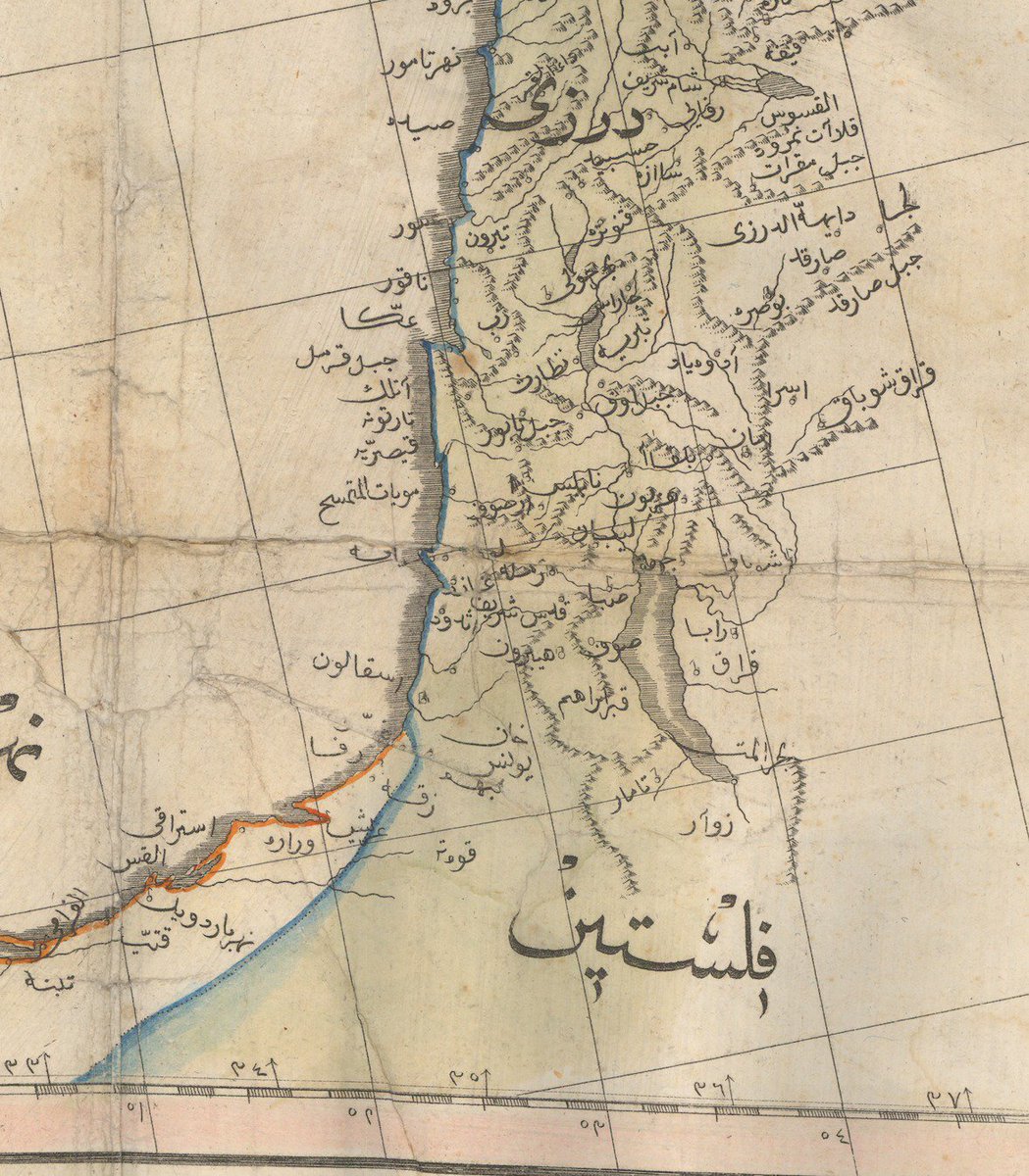 Zachary Foster on Twitter: "19th century Ottoman map of #Palestine, from  the Israeli National Library PAL1093 #mapporn… "