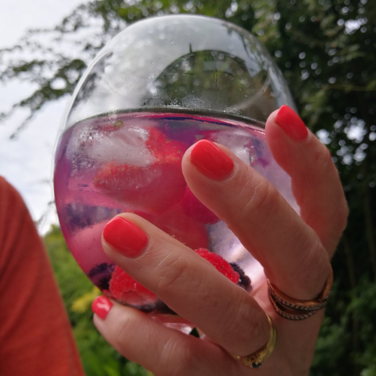 DCCwithSarahB's tweet photo. New biogel nails to match my pink gin. How are you celebrating #WorldGinDay ? https://t.co/mOYFMLoSTW