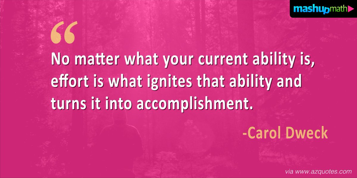 mashupmath's tweet image. Love this #growthmindset insight by the great Carol Dweck!
