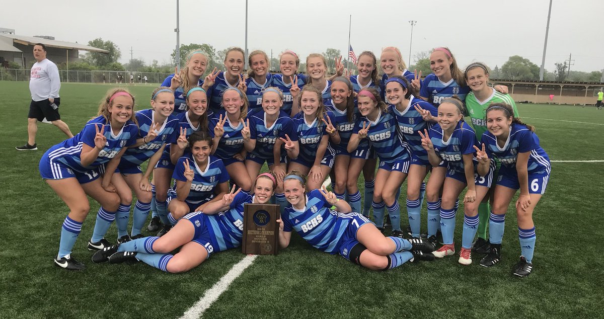 BCHSAAD's tweet photo. @BCgirlssoccer heads to state! BC defeats WF Bay 2-1. @wiaawistate Sectional Champs! @BCHS_SDE #WeRLancers https://t.co/0JUyjeaC9A