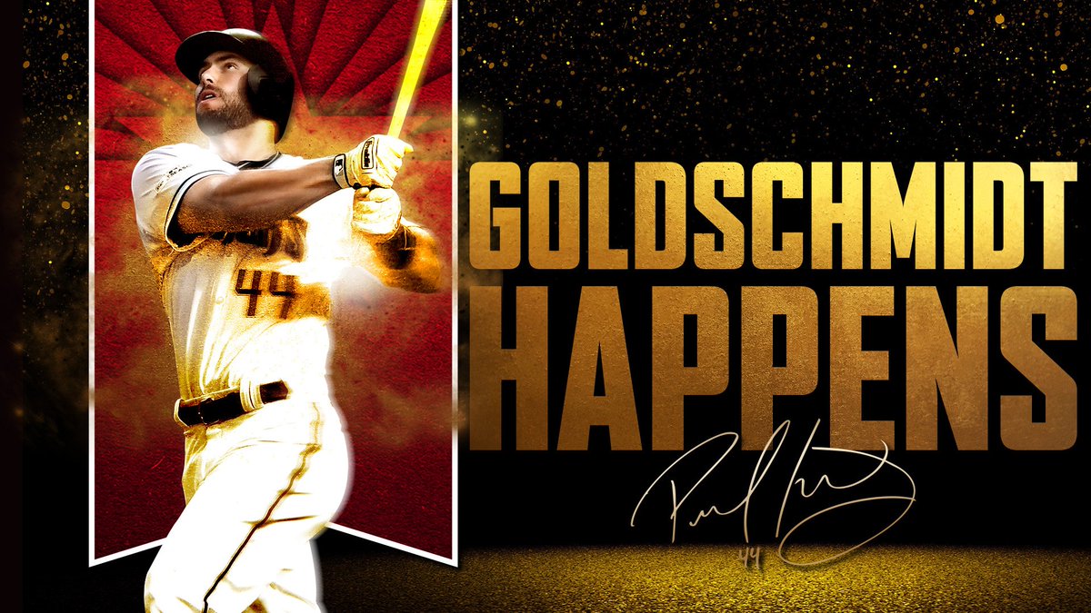 Dbacks's tweet photo. It happened again. #GoldschmidtHappens https://t.co/rSYHkc4btL