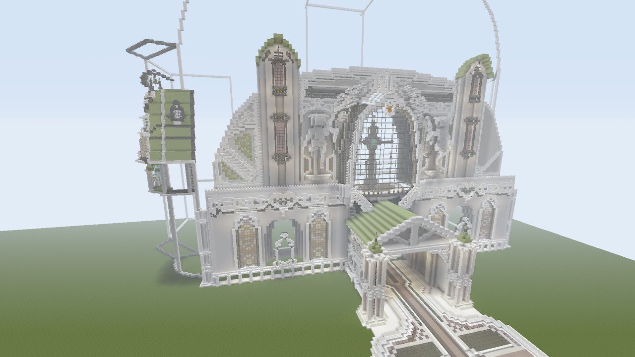 鮎ノ助 Minecraft マイクラ Nintendoswitch 幻想建築 大聖堂 久々に進めたりました 自分のワールドでファンタジーしか作れんのか私は 作成経過です T Co 0vigvtpoco Twitter