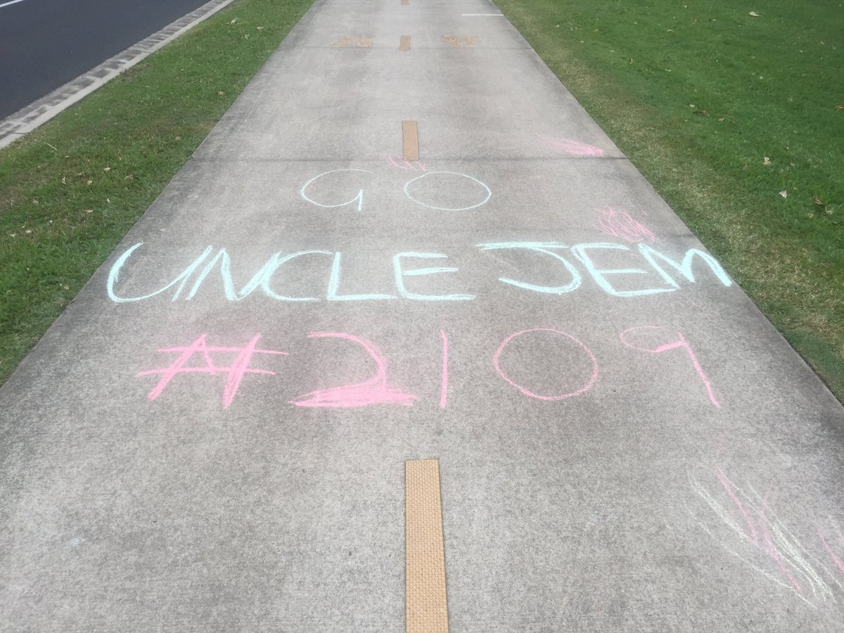 TheCairnsPost's tweet photo. Some funny messages of support have popped up along the Esplanade for competitors in this year's #Cairns Ironman. #IMCairns @IRONMANLive @IRONMANtri FOLLOW OUR LIVE BLOG: https://t.co/ubiCMOeeGd https://t.co/fWr56hw8Ny