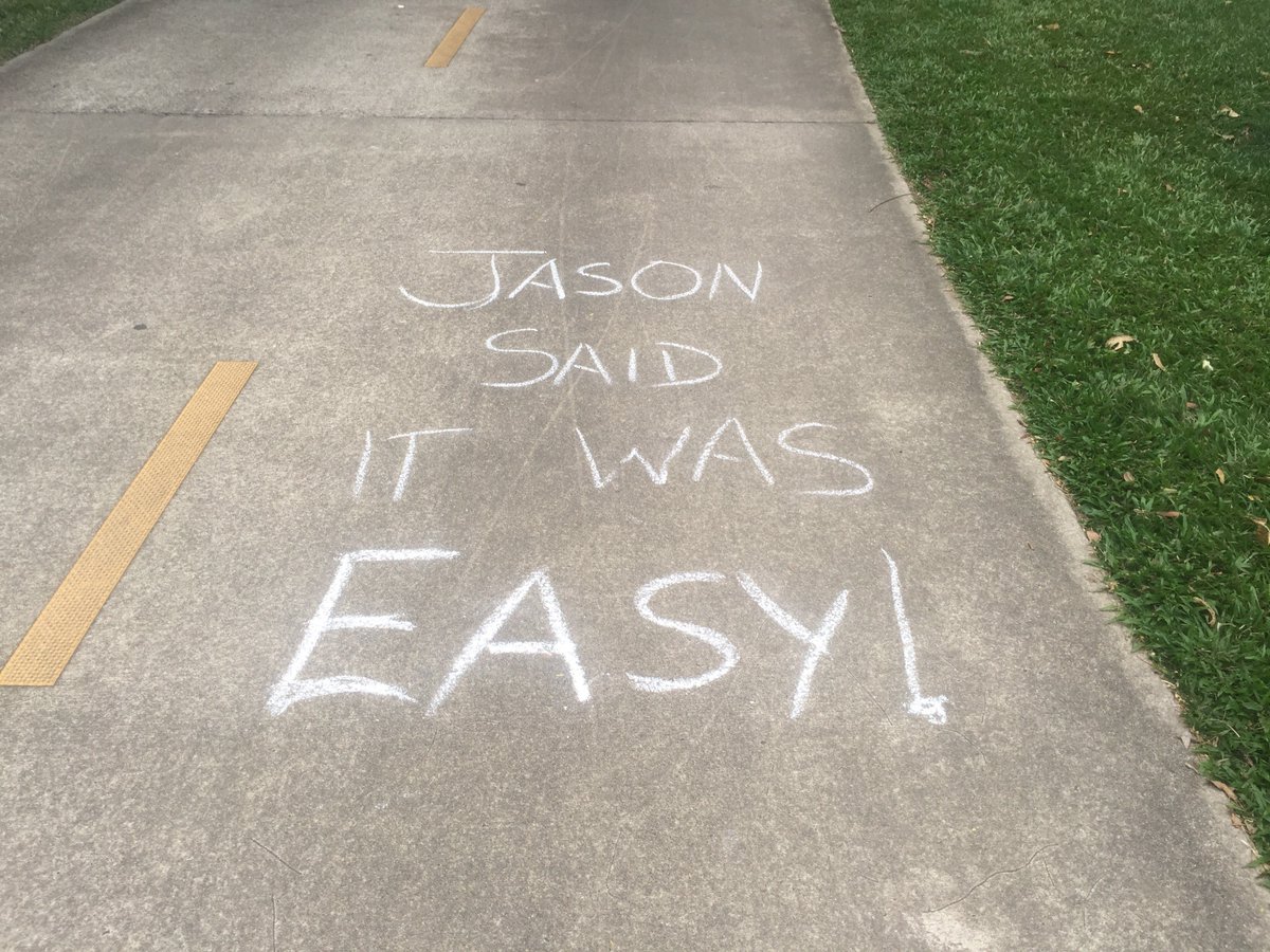 TheCairnsPost's tweet photo. Some funny messages of support have popped up along the Esplanade for competitors in this year's #Cairns Ironman. #IMCairns @IRONMANLive @IRONMANtri FOLLOW OUR LIVE BLOG: https://t.co/ubiCMOeeGd https://t.co/fWr56hw8Ny