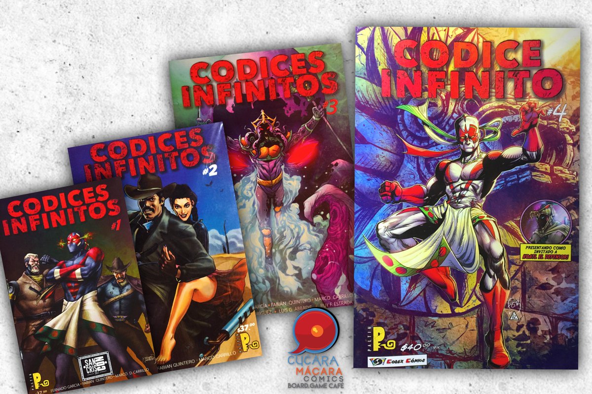 CucaraComics's tweet photo. ¡Y tenemos otra noticia espectacular! recién publicado y llegado a #SanCris de @estudiopaltik01 ya está disponible #CodicesInfinitos #4 también pueden encontrar el #1, #2 y #3 en nuestros aparadores, apoyemos el cómic #HechoEnMéxico https://t.co/9g8rSca3YU