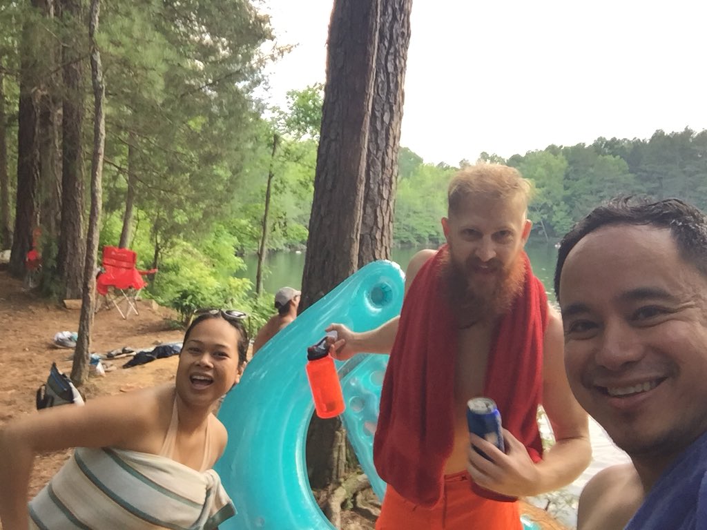 JasonVitug's tweet photo. Best free activity: hanging with friends in a lake and having philosophical money and life discussions. #rtfw18 #financialwellness https://t.co/3dNhJUlGVR