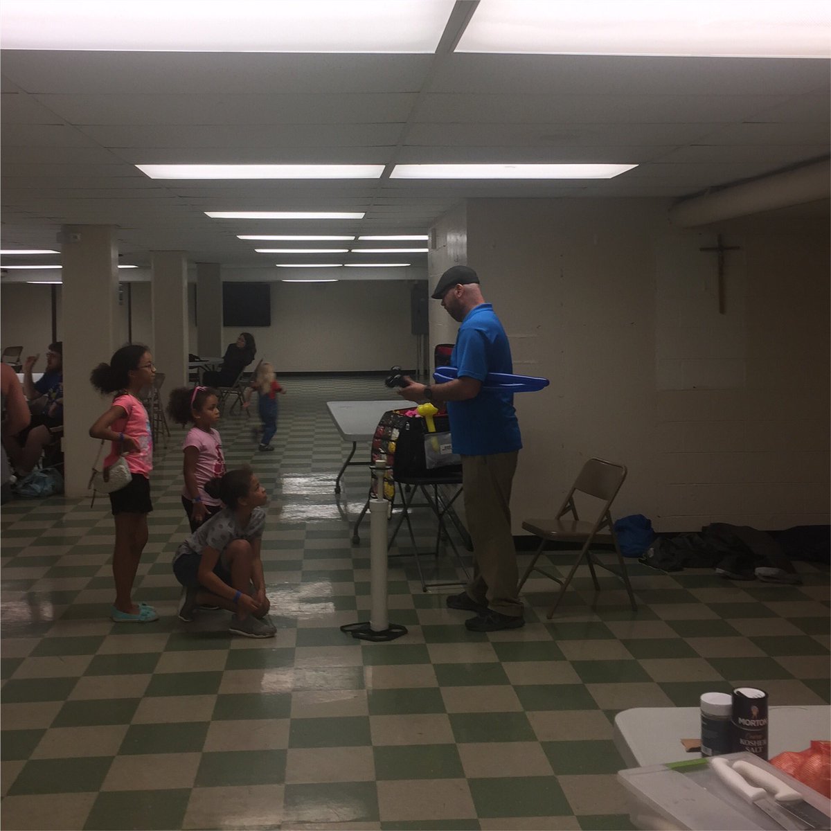 Balloon animals in the Undercroft 'Shelter in Place'