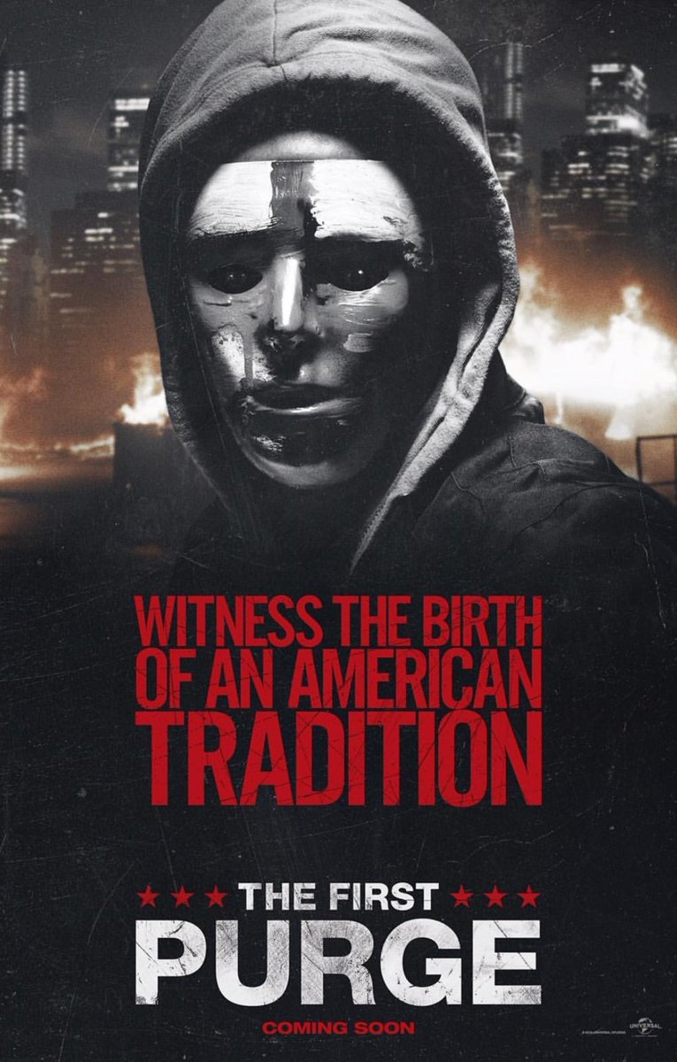 HookedonHorror's tweet image. Witness the birth of an #American tradition this July 🇺🇸
#TheFirstPurge #FirstPurge #ThePurge #Purge #Blumhouse #HookedOnHorror
