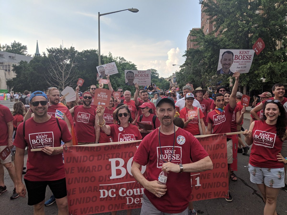 I would like to thank everyone that came out this afternoon to walk with me at #CapitalPride2018. Especially, my Husband, Brian. Together we are #OneWardOne #Boese2018 #Decision2018