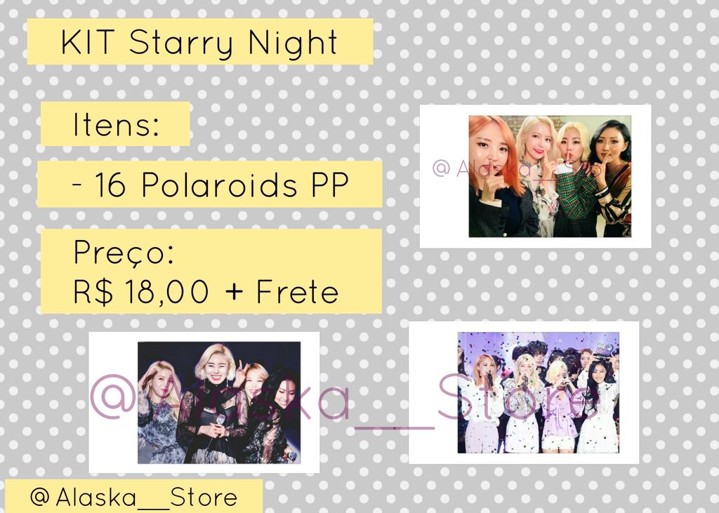 Alaska__Store's tweet image. 🌌 KIT STARRY NIGHT 🌌

{ 📸 } 16 Polaroids PP
{ 💵 } R$ 18,00 (+ Frete)
{ 🏦 } Pagamento por depósito bancário 
{ 📞 } Dúvidas e compra pela DM 
{ 🚚 } Frete NÃO incluso

💘 RT para ajudar a Loja 💘