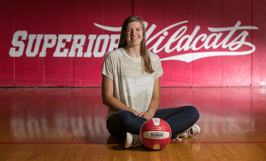 NEPrepZone's tweet photo. Superior's Kalynn Meyer (@KalynnMeyer) won state titles in volleyball, basketball and track and field. 

She's also the 2018 Nebraska high school girls athlete of the year.

SUBSCRIBER PLUS: https://t.co/Gd6rgSCzcW https://t.co/2ADAyp1CQl