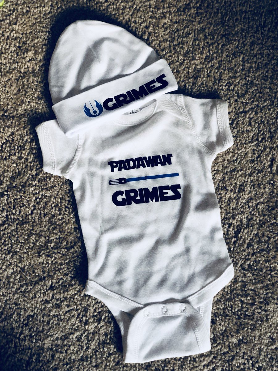 realmattgrimes's tweet image. Should come as no surprise that this is in my baby’s wardrobe. #ThreeMoreWeeks #StarWars #BabyNerd