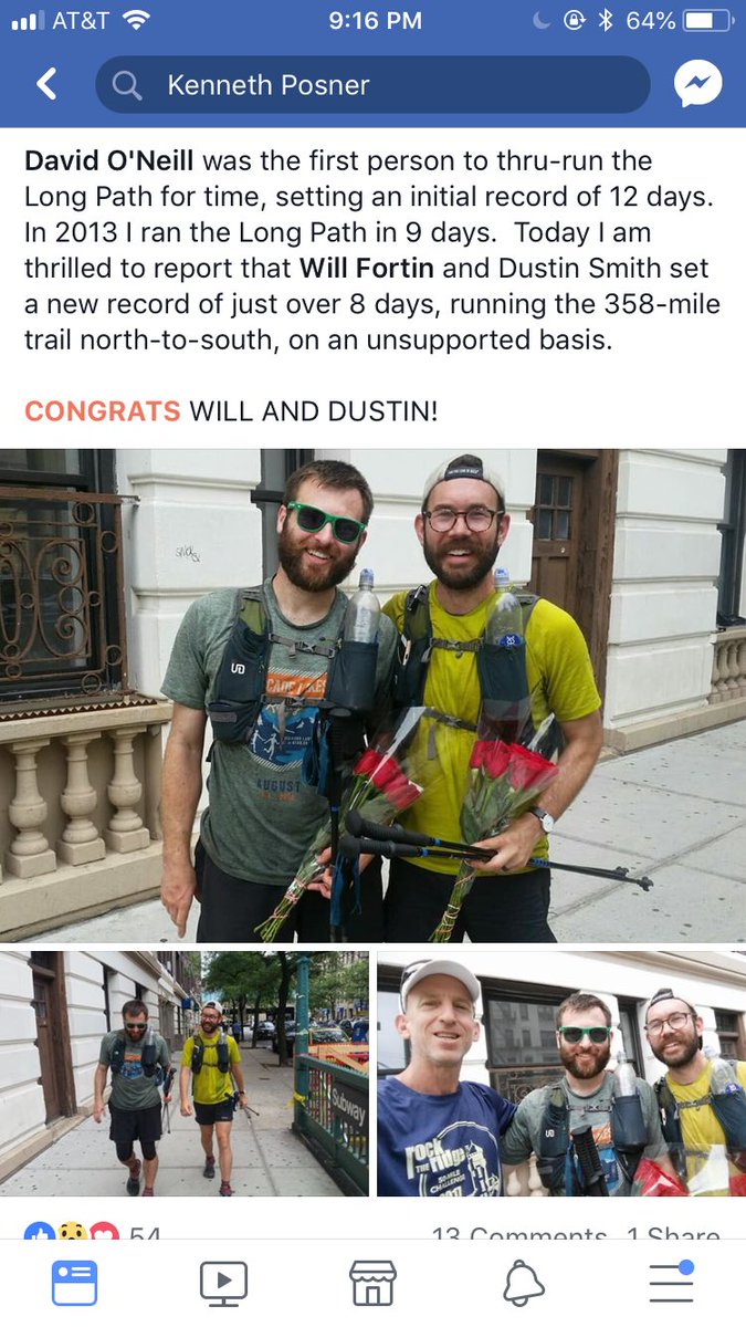 IBEXplore's tweet photo. Finished the Long Path today, crossing the George Washington Bridge and ending just a few blocks away at the 175th st subway station.  It felt great, especially to be met by Ken Posner, the existing record holder. Thanks for following along! Report to come soon. https://t.co/eD55AFawZ4