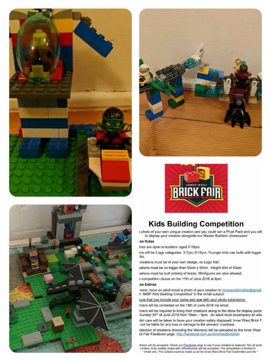 IBrickfair's tweet photo. Some more amazing entries for our kids building competition. Entries close 17 June so don't miss out &amp; get your kids bricking this long weekend @CroydonPS #innerwestbrickfair #Lego #kids #brickcompetition #enternow #stem #competition #getbricking #Sydney #thingstodo #longweekend https://t.co/FcFTI6ll4b